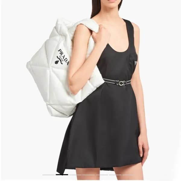 프라다 여성 화이트 토트백 - Prada Womens White Tote Bag - pr5… - 1