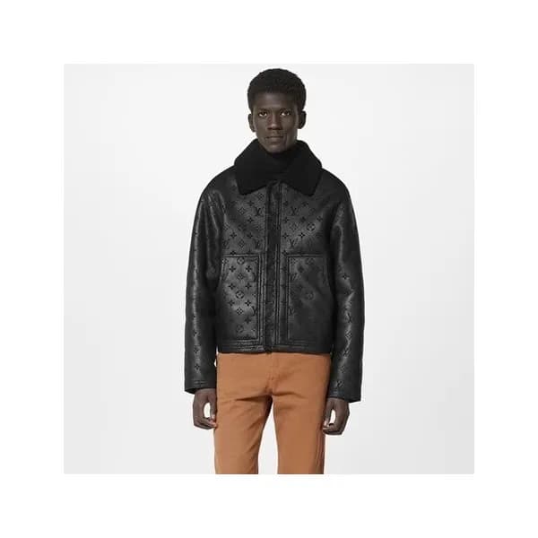 루이비통 남성 블랙 가죽 자켓 - Louis vuitton Mens Black Jacket… - 1