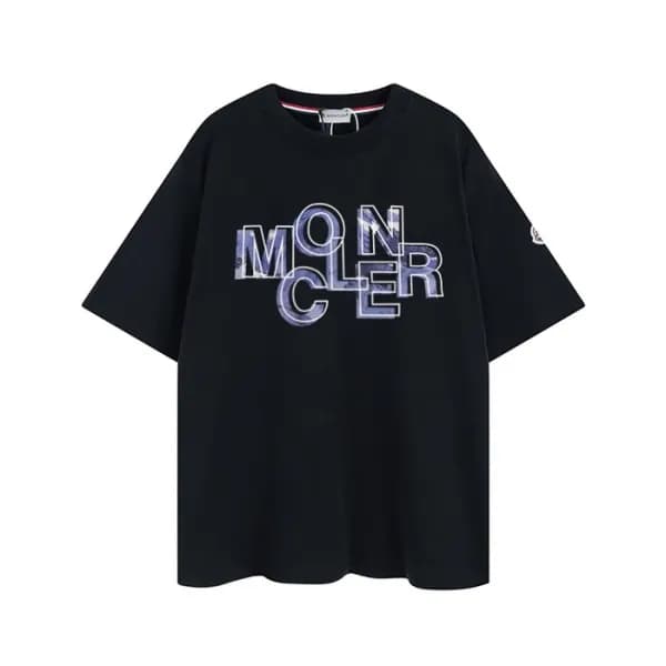 몽클레어 남성 블랙 크루넥 반팔티 - Moncler Mens Black Tshirts - … - 1