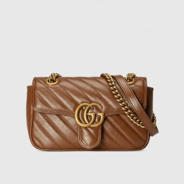 구찌 여성 브라운 마몬트백 - Gucci Womens Brown Marmont Bag - … - 1