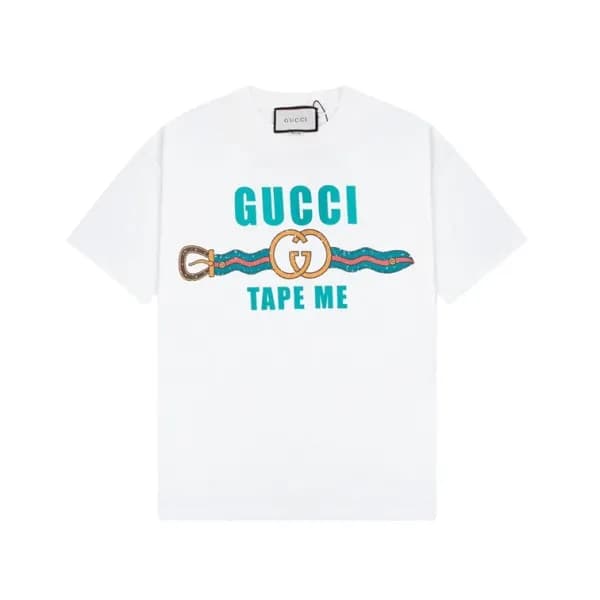 구찌 남/녀 화이트 크루넥 반팔티 - Gucci Unisex White Short slee… - 1