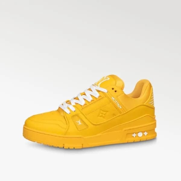 루이비통 남/녀 Trainer 옐로우 스니커즈 - Louis vuitton Unisex Y… - 1