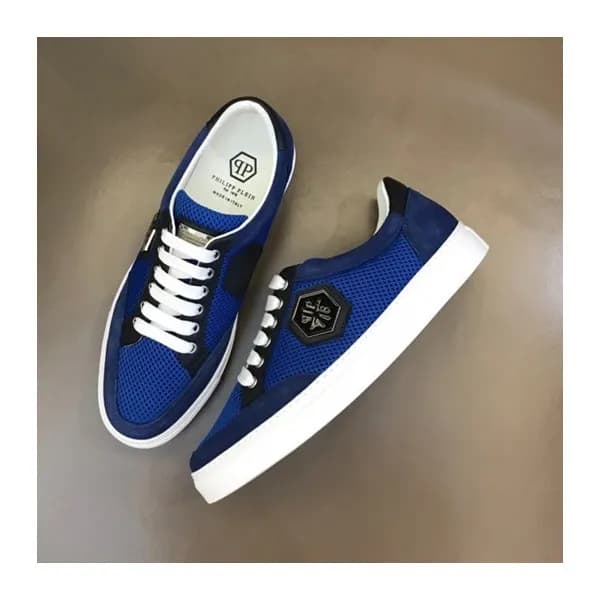 필립플레인 남성 모던 블루 스니커즈 - Philipp Plein Mens Blue Snea… - 1