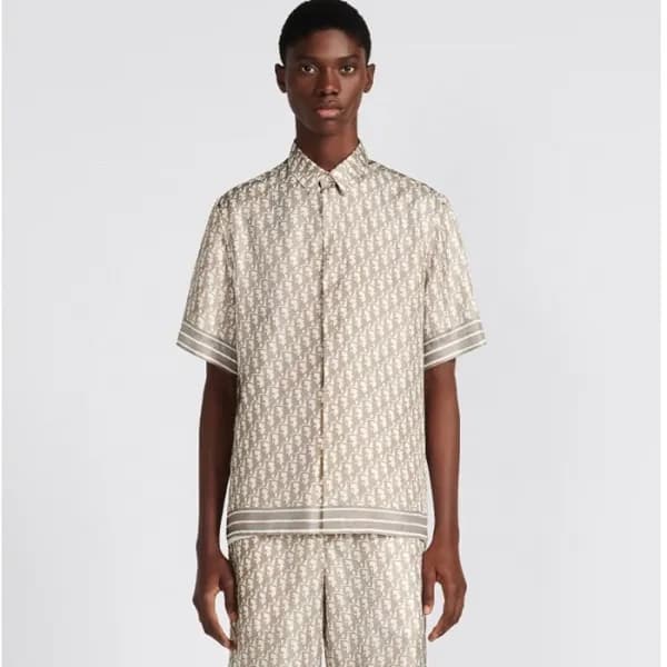 디올 남성 베이지 폴로 반팔 투피스 - Dior Mens Beige Short sleeve… - 1