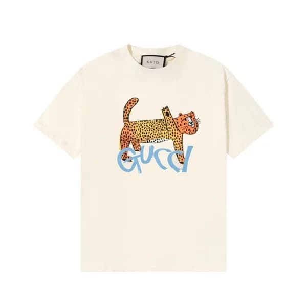 구찌 남/녀 아이보리 크루넥 반팔티 - Gucci Unisex Ivory Short sle… - 1