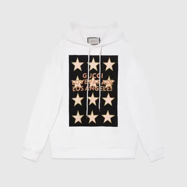 구찌 남성 화이트 후드티 - Gucci Mens White Hoodie - gu1095x - 1
