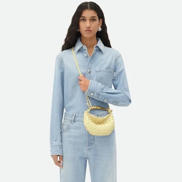 보테가베네타 여성 옐로우 크로스백 - Bottega Veneta Womens Yellow … - 1