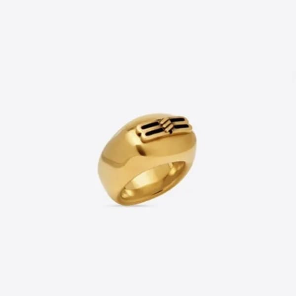 발렌시아가 여성 골드 반지 - Balenciaga Womens Gold Rings - ac… - 1