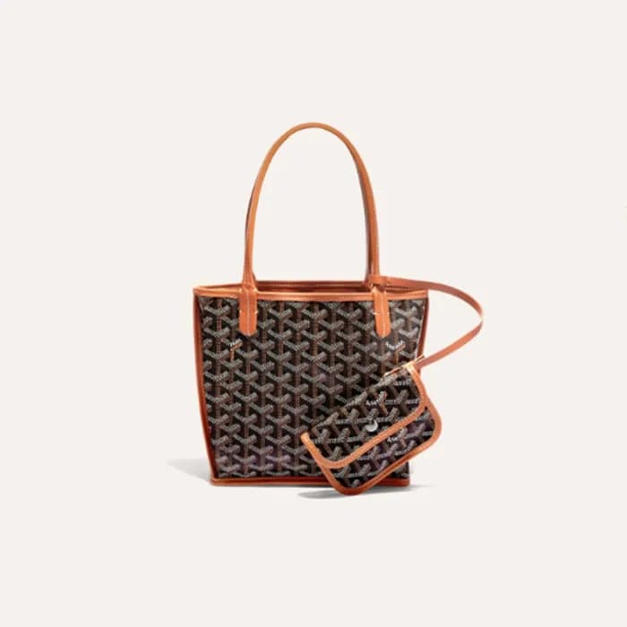 고야드 여성 블랙 탄 앙주 백 미니 - Goyard Womens Mini Anjou Bag… - 1