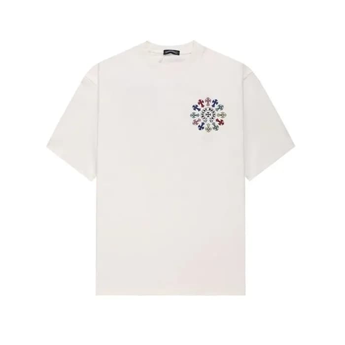 크롬하츠 남성 화이트 반팔티 - Chrom Hearts Mens White Tshirts … - 1