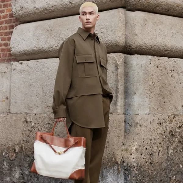 보테가베네타 남/녀 베이지 안디아모 백 - Bottega Veneta Unisex Andi… - 1