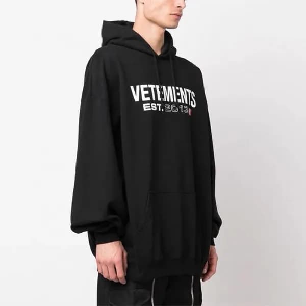 베트멍 남/녀 블랙 후드티 - Vetements Unisex Black Hoodie - v… - 1