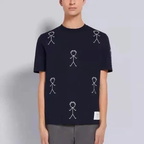 톰브라운 남성 라운드 반팔티 - Thom Browne Mens Round Tshirts -… - 1