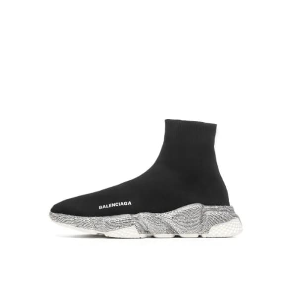 발렌시아가 남/녀 미들탑 스니커즈 - Balenciaga Unisex Black Sneak… - 1