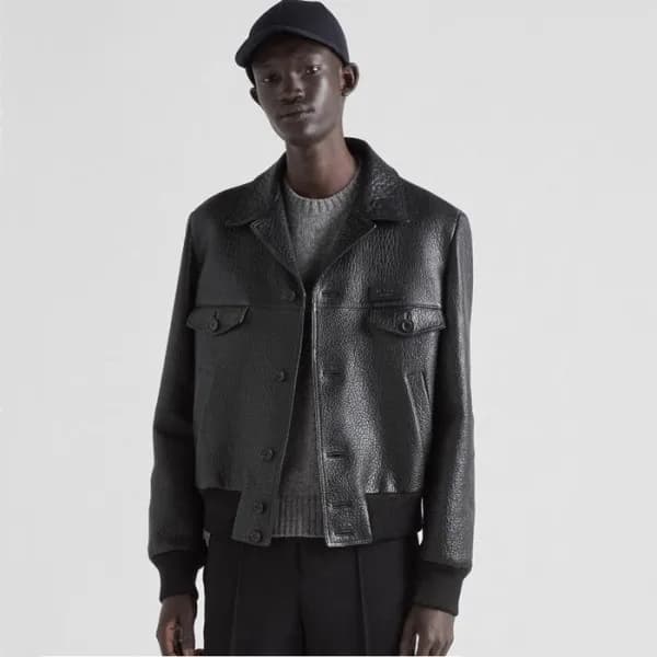 프라다 남성 가죽 자켓 - Prada Mens Leather Jacket - prc2993… - 1