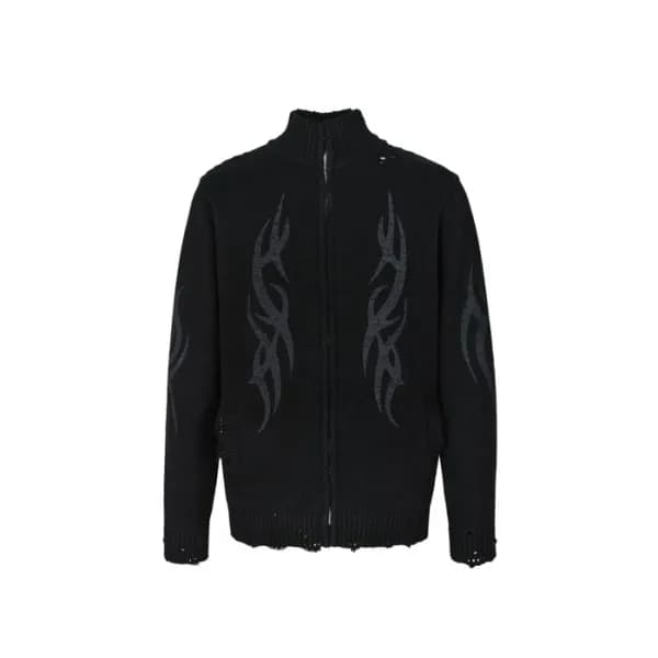 발렌시아가 남성 집업 니트 - Balenciaga Mens Zip-up Knitwear -… - 1