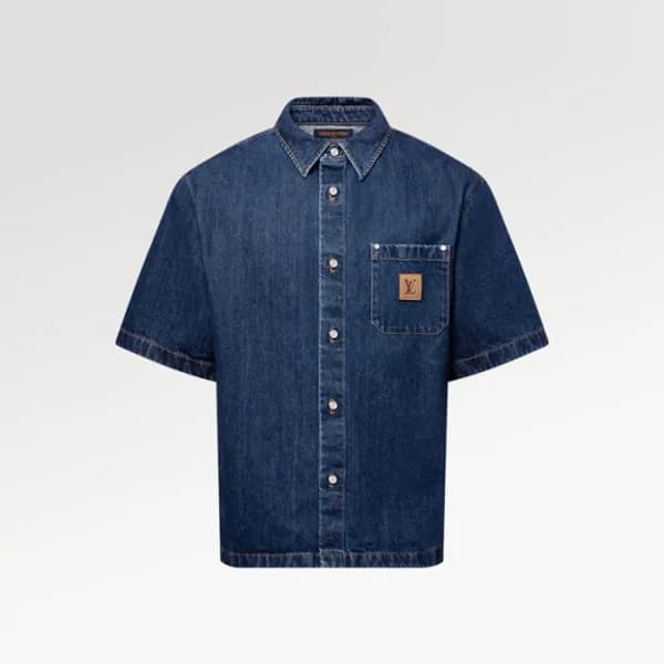 루이비통 남성 반팔 셔츠 - Louis vuitton Mens Short-sleeved S… - 1