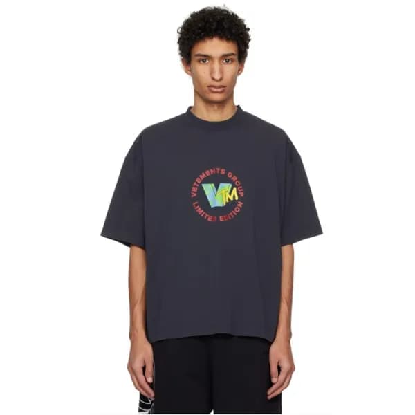 베트멍 남/녀 라운드 반팔 티셔츠 - Vetements Unisex Oversize Tsh… - 1