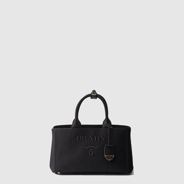 프라다 여성 라지 코튼 캔버스 핸드백 1BG554 - Prada Womens Large C… - 1