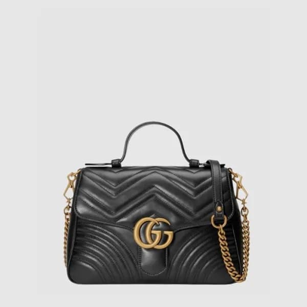 구찌 여성 GG 마몽 스몰 탑 핸들백 - Gucci Womens GG Marmont Sma… - 1