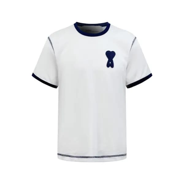 아미 남성 반팔 티셔츠 - Ami Mens Round Tshirt - amc14267x - 1