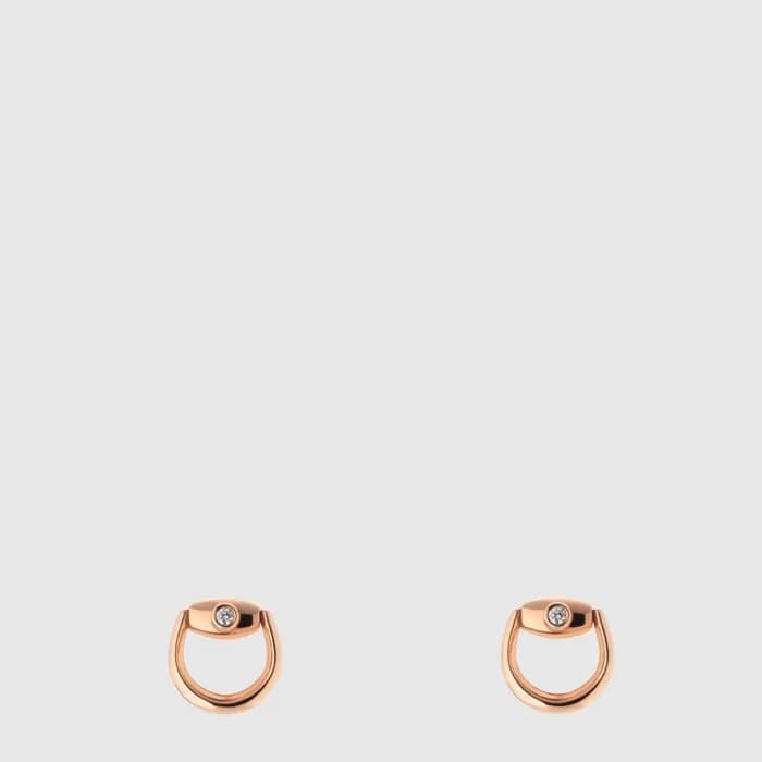 구찌 여성 홀스빗 다이아몬드 스터드 이어링 - Gucci Womens Horsebit Diamond Stud Earring - acc10685x - 1