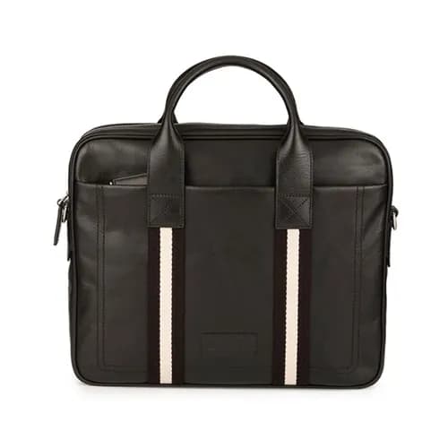 [발리] 비지니스 블랙 수입가죽 삼선포인트 남성용 서류가방 - ba0002b Bally B… - 1