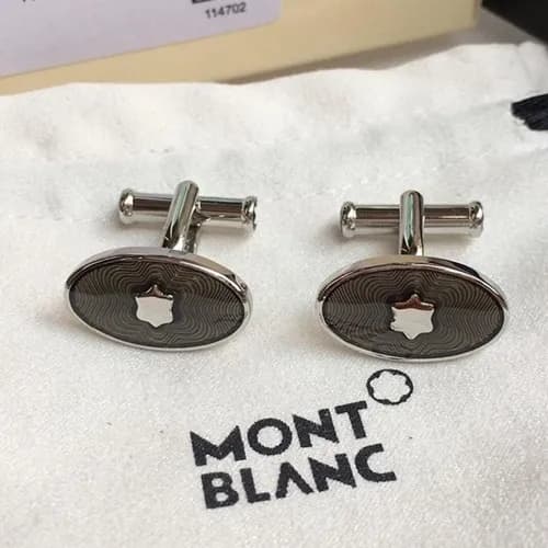 MONTBLANC MENS WHITE GOLD CUFFS - 몽블랑 남성용 18k도금… - 1