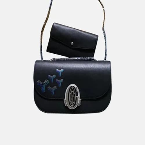 [한정판]Goyard Leather Black (Blue) Shoulder Bag - 고… - 1