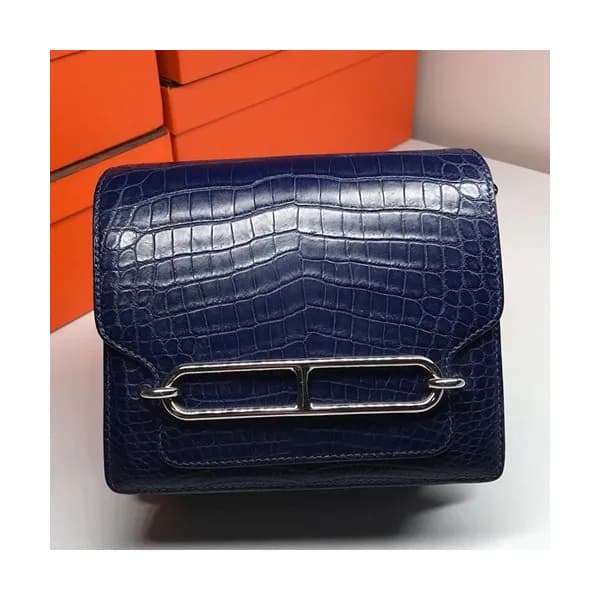 Hermes Roulis Crocodile Leather Shoulder Bag ,19cm… - 1