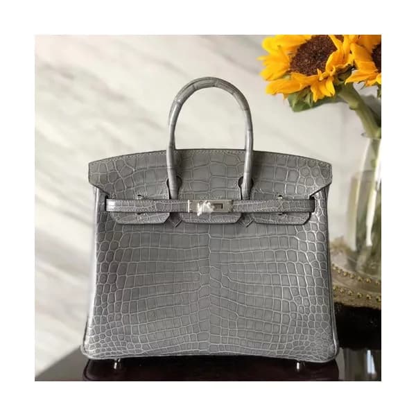 Hermes Birkin Crocodile Leather Tote Shoulder Bag… - 1