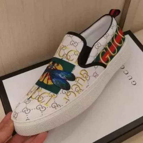 Gucci 2018 Mens dragonfly printing slip-on - 구찌 잠자… - 1
