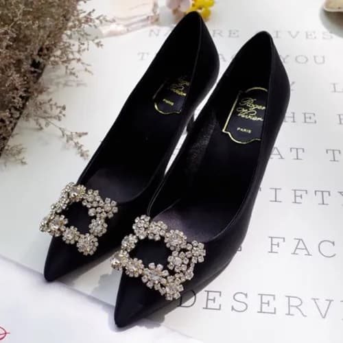 [매장판]Roger Vivier 2019 Ladies Embellished Satin Si… - 1