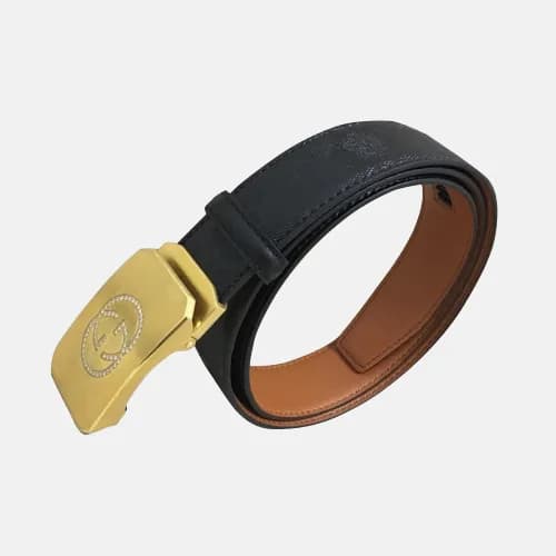 Gucci 2019 Mens Box Logo Cubic Steel Buckle Leathe… - 1