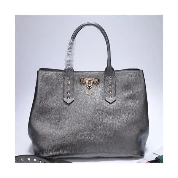 Valentino 2019 Leather Rockstud Tote Shoudler Bag,… - 1