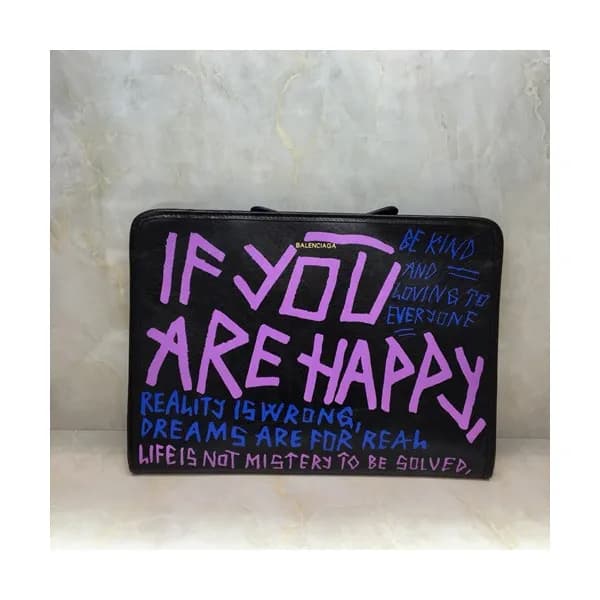 Balenciaga 2019 Graffiti Classic Clutch Bag,32CM -… - 1