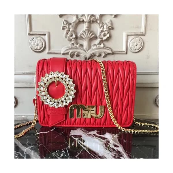 MiuMiu 2019 Matelasse Shoulder Cross Bag,20cm - 미… - 1