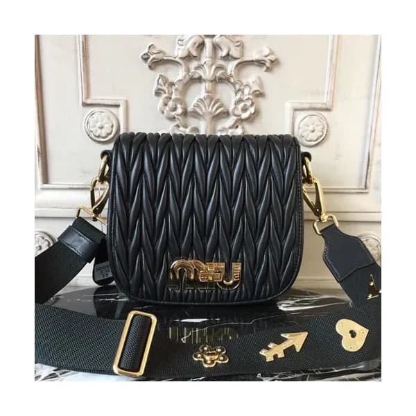 MiuMiu 2019 Matelasse Logo Shoulder Cross Bag,20c… - 1