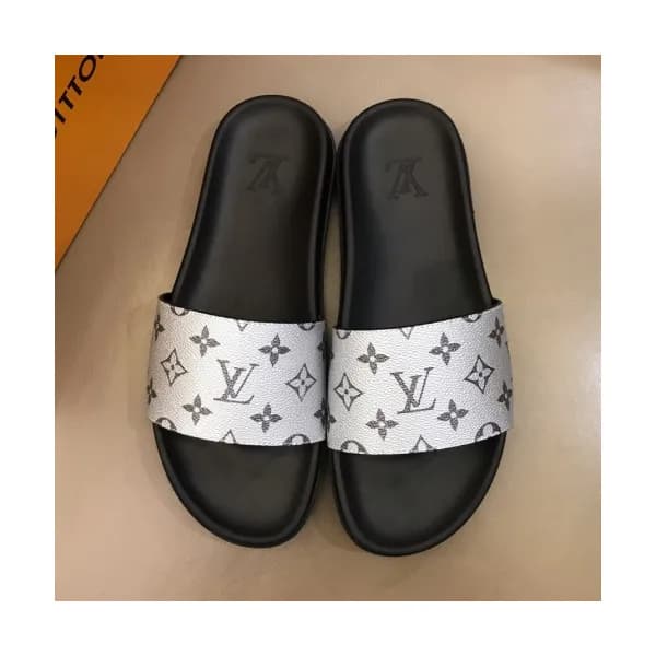 Louis Vuitton 2019 Mens Initial Logo Leather Slipp… - 1