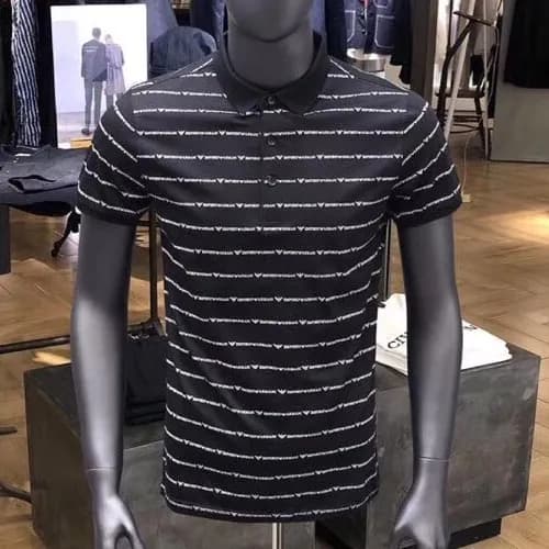 Emporio Armani 2019 Mens Logo Cotton Short Sleeved… - 1
