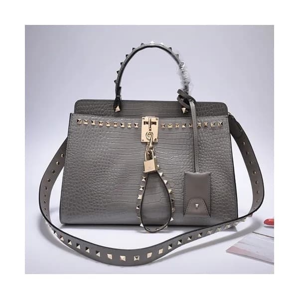 Valentino 2019 Leather Large Tote Shoudler Bag,30.… - 1