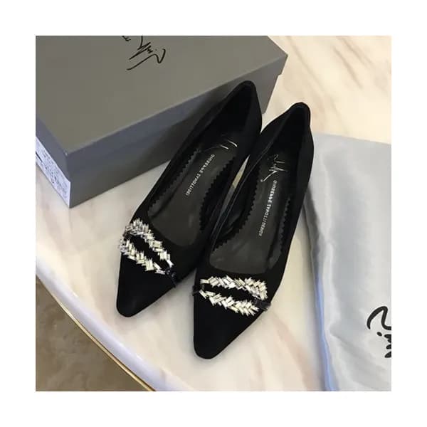 Giuseppe Zanoti 2019 Ladies Suede Pumps Middle Hee… - 1