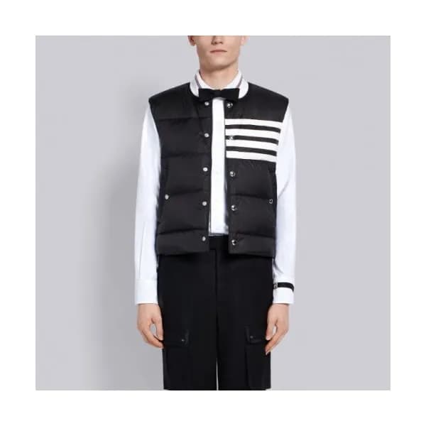 Thom Browne 2019 Mens Patch Logo Down Pedding Vest… - 1