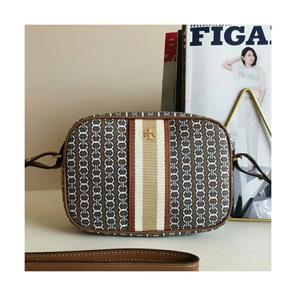 Tory Burch 2019 Canvas Camera Shoulder Bag,18cm - … - 1