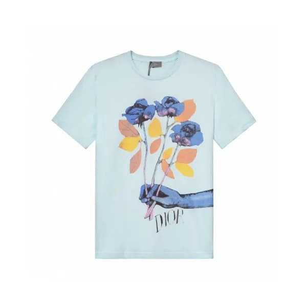[디올]Dior 2019 Mens Crew-neck Cotton Short Sleeved … - 1