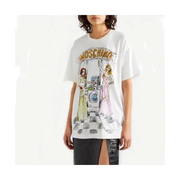 [모스키노]Moschino 2019 Mm/Wm Logo Cotton Short Sleeve… - 1