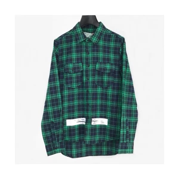 [오프화이트]Off white 2020 Mens Basic Logo Wool Shirts … - 1