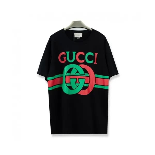 [매장판]Gucci 2020 Mm/Wm Logo Cotton Crew neck Short … - 1