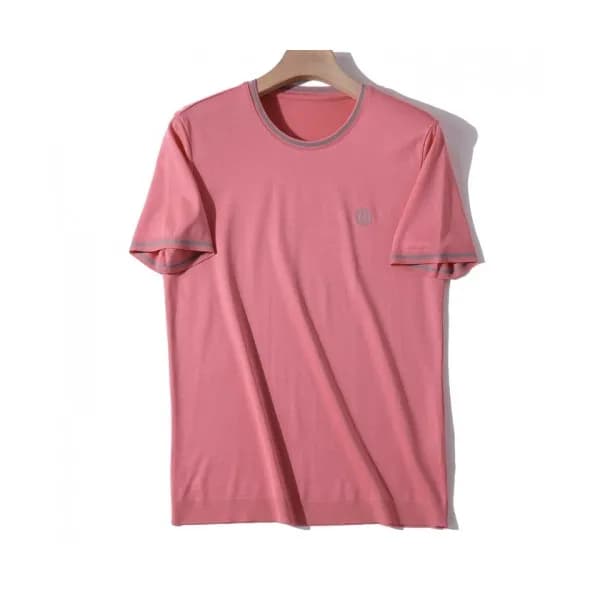 Hermes 2020 Mens Crew-neck Silket Short Sleeved Ts… - 1