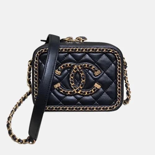 Chanel 2020 Leather Chain Shoulder Cross Bag,14.5C… - 1